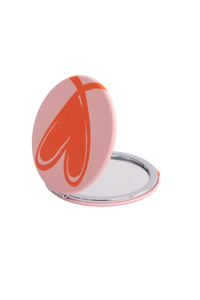 Pink & Orange Heart Pocket Mirror - Caroline Gardner