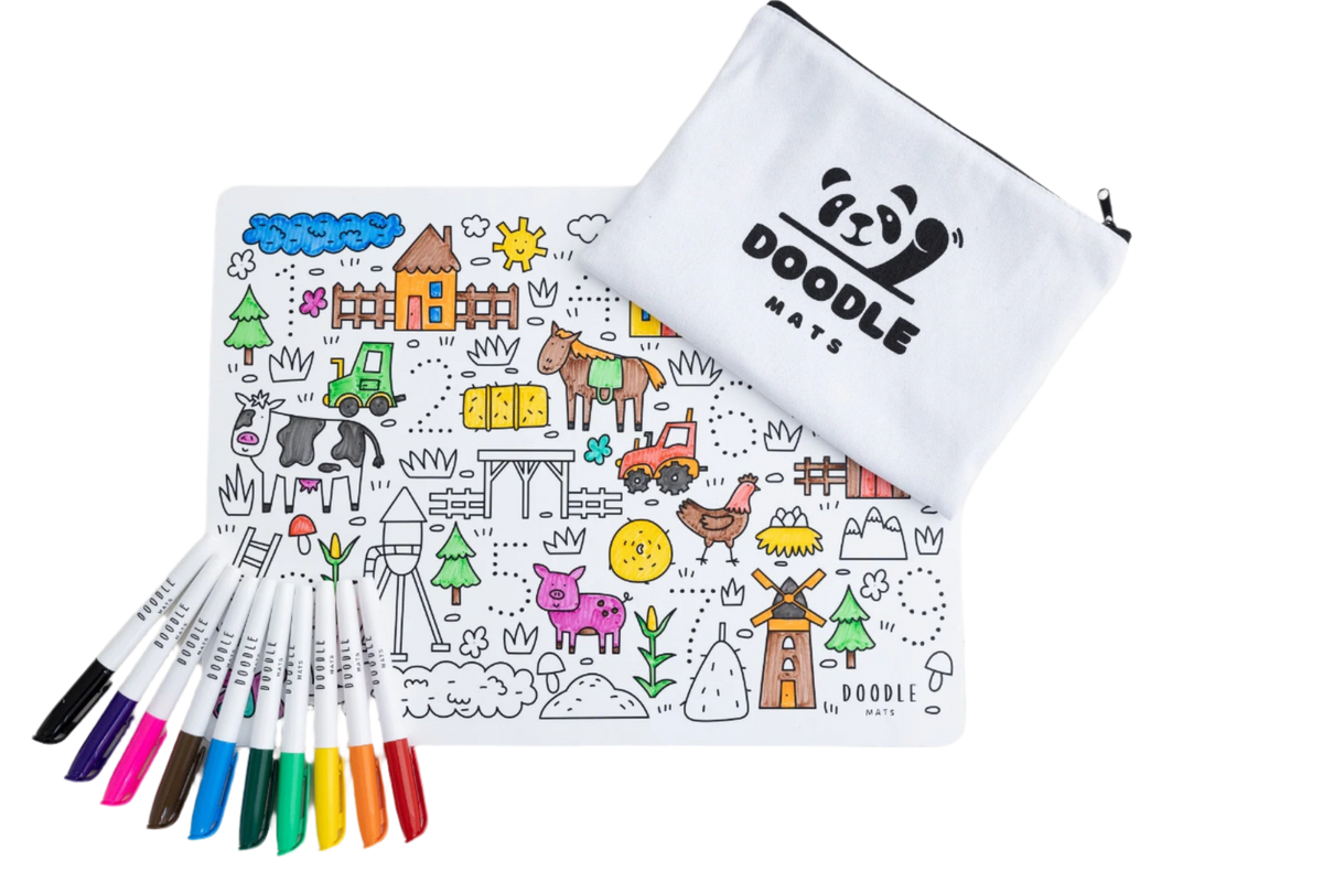 Farm 123 Reusable Colouring Mat - Doodle Mats