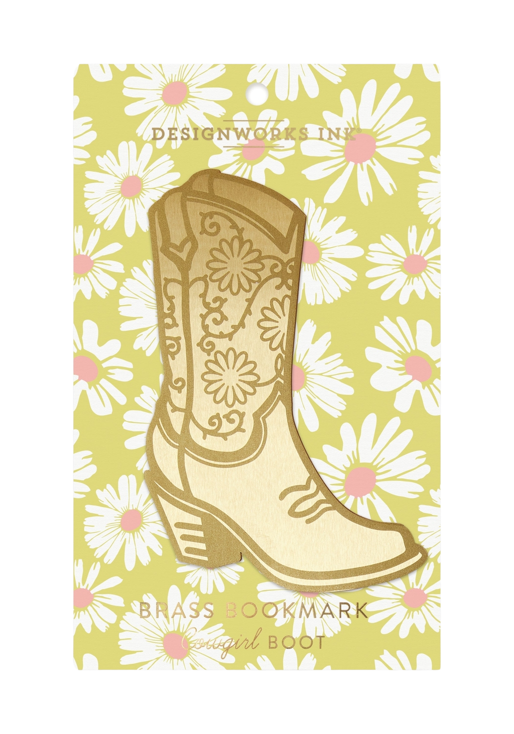 Cowgirl Boot Brass Bookmark - Designworks