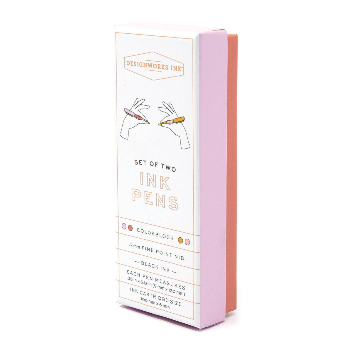 Rosewood & Blush Colour Block Pens - Designworks