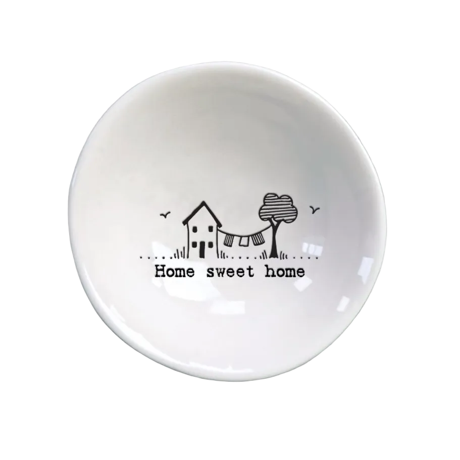 Home Sweet Home Small Porcelain Bowl - East of India