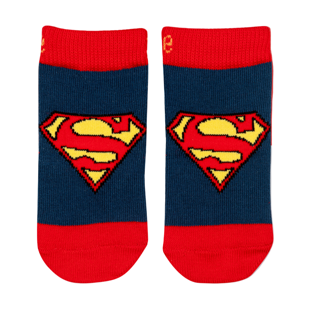 Superman logo socks with red and blue design